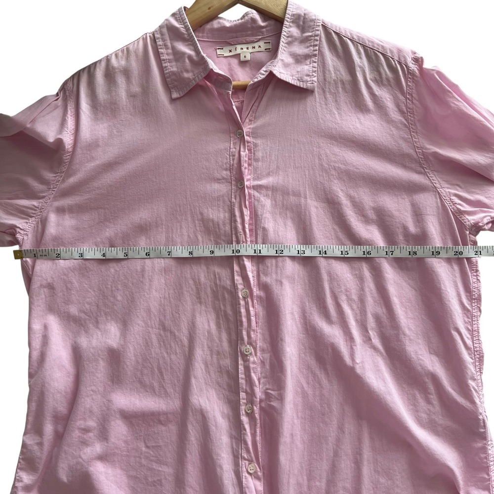 Xirena Pale Light Pink Beau Long Sleeve Button Up Cotton Shirt SZ S Feminine - Picture 10 of 12